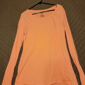 Tee shirt, tops, long sleeved florescent peach color, size XXL (2X) 19